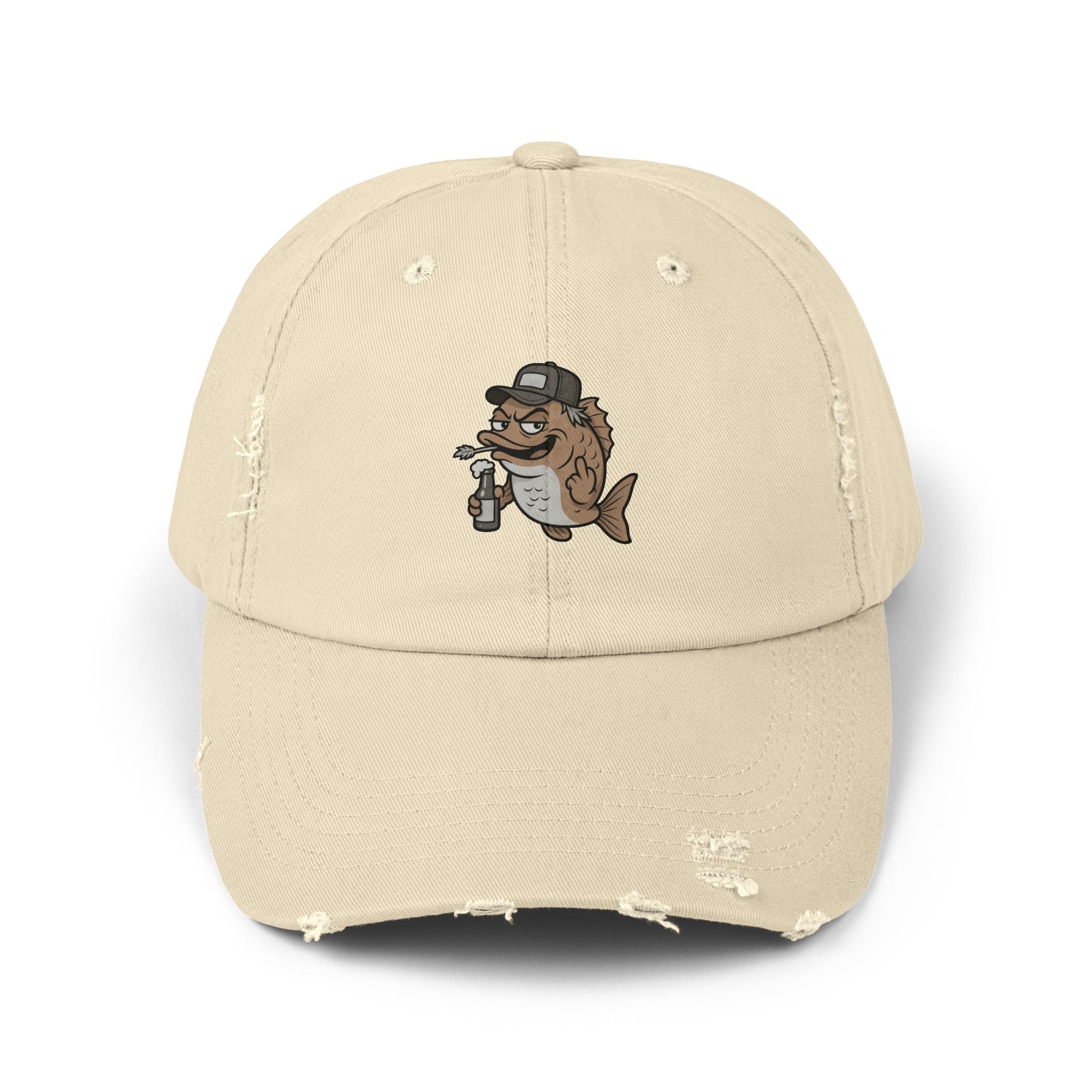 Vintage Distressed Cotton Twill Cap | Smart & Funny