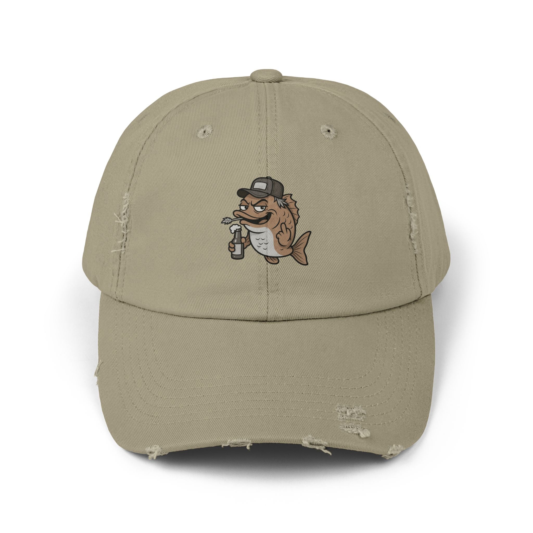 Vintage Distressed Cotton Twill Cap | Smart & Funny