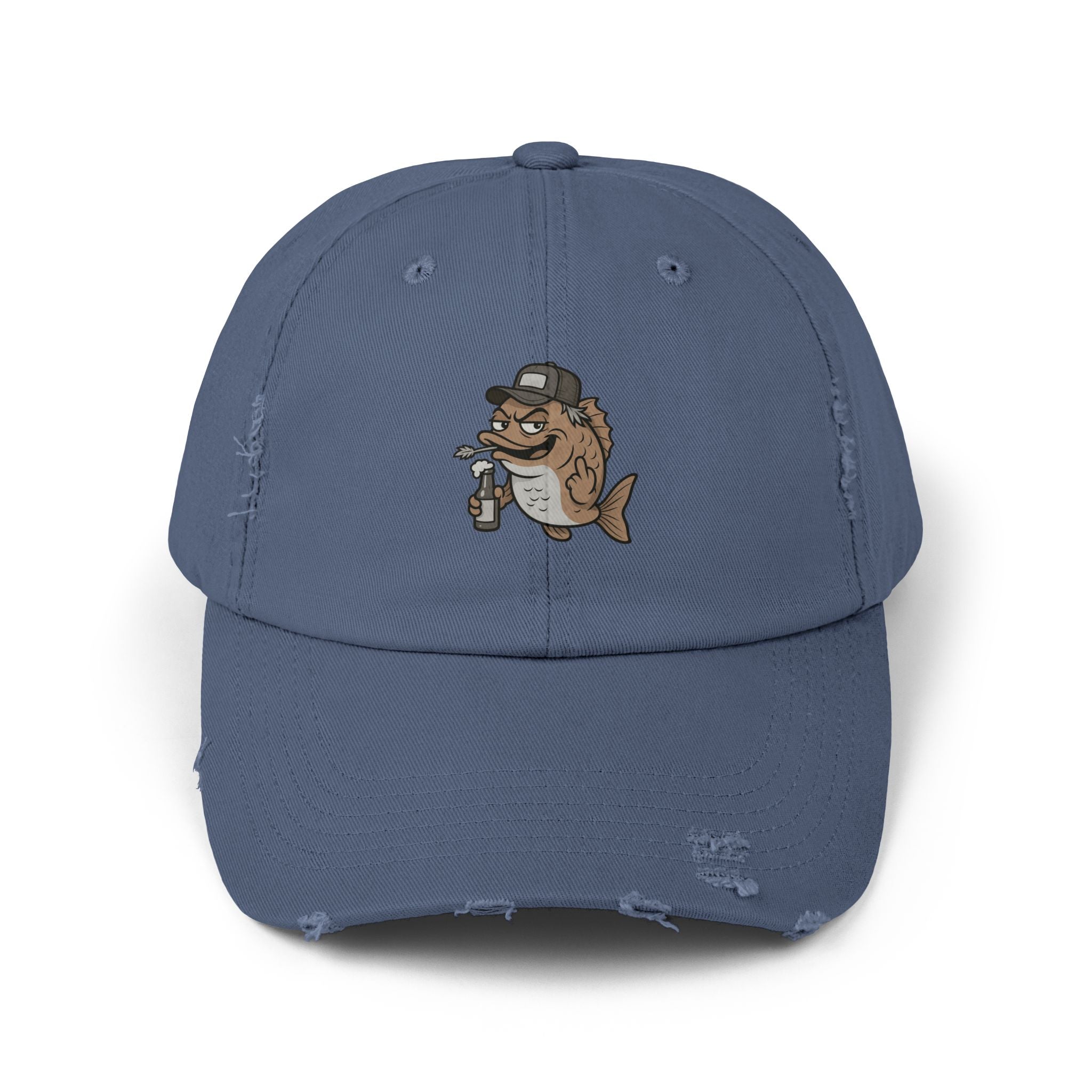 Vintage Distressed Cotton Twill Cap | Smart & Funny
