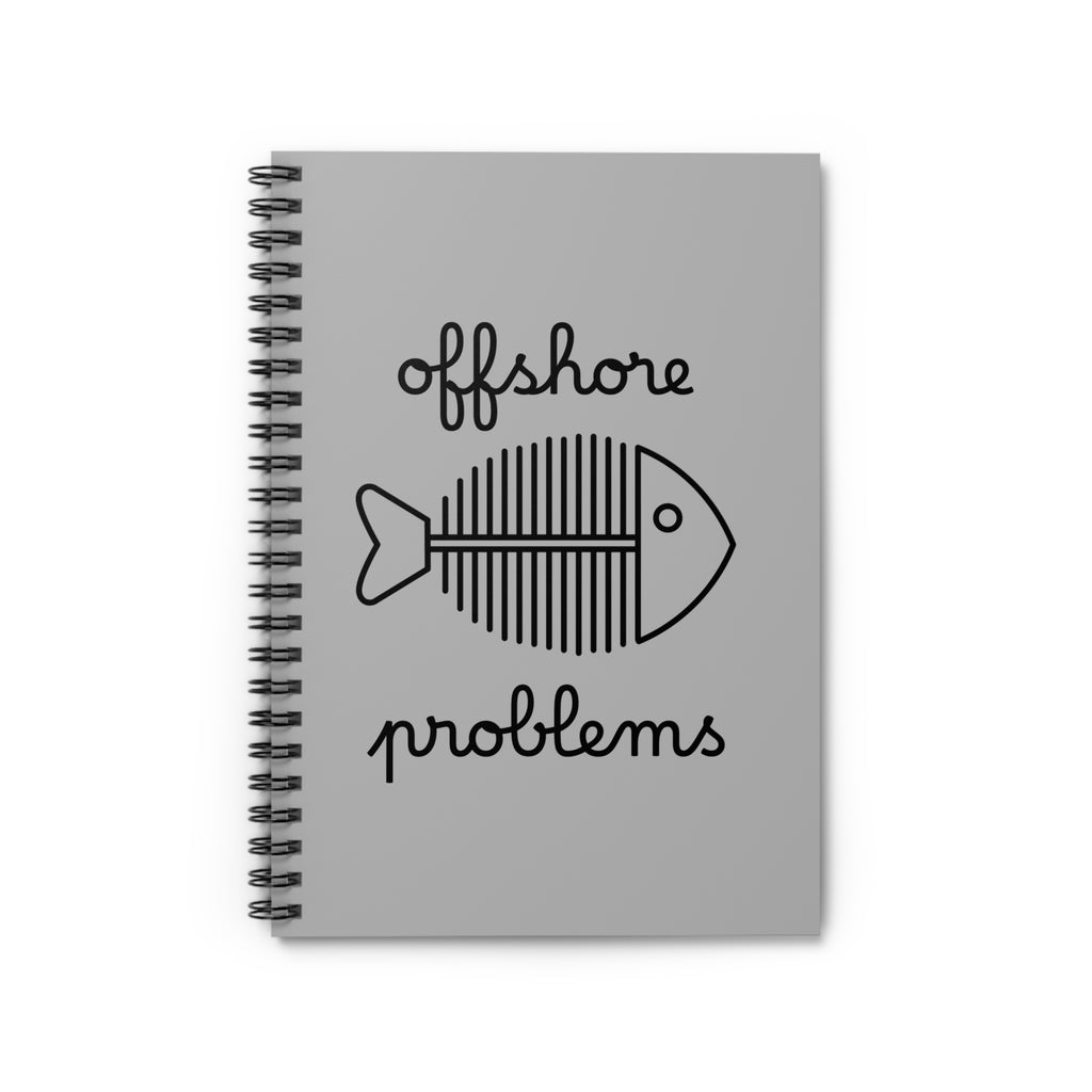 Funny fishing skeleton fish notebook