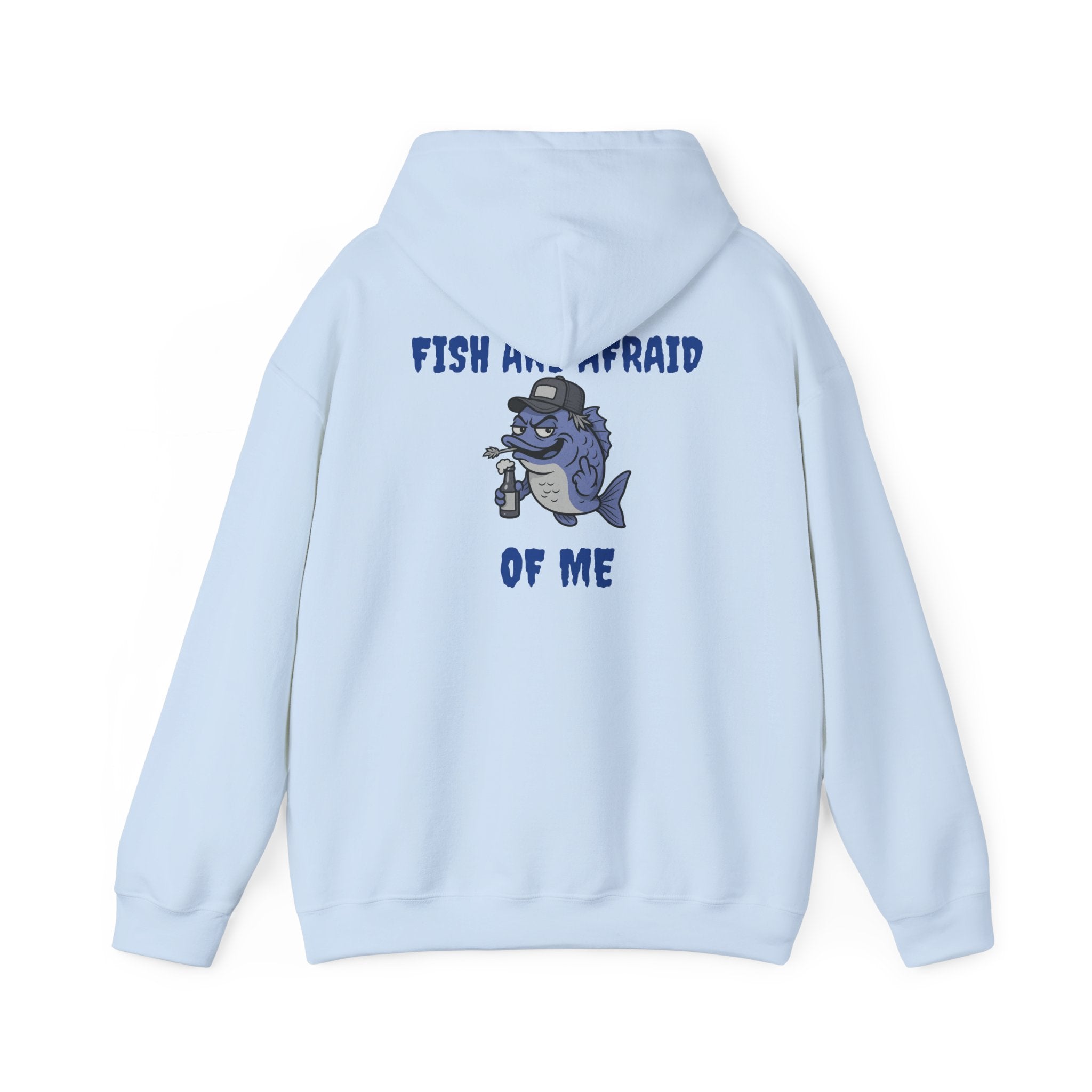 funny fishing hoodie fish are afraid  design