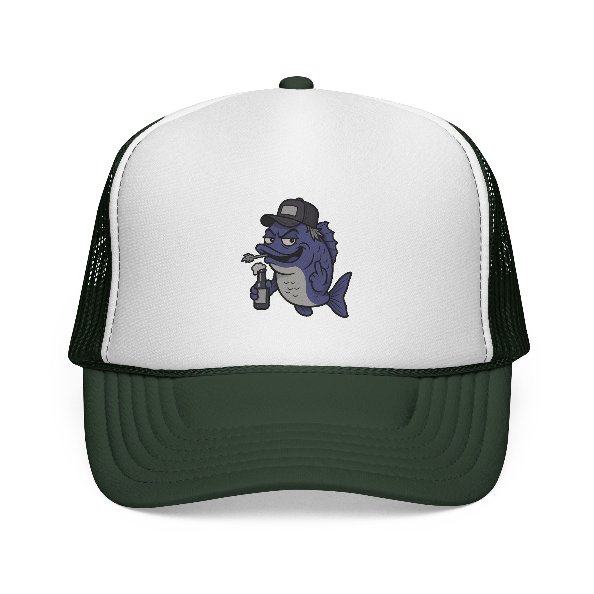funny fish are afraid of me hat