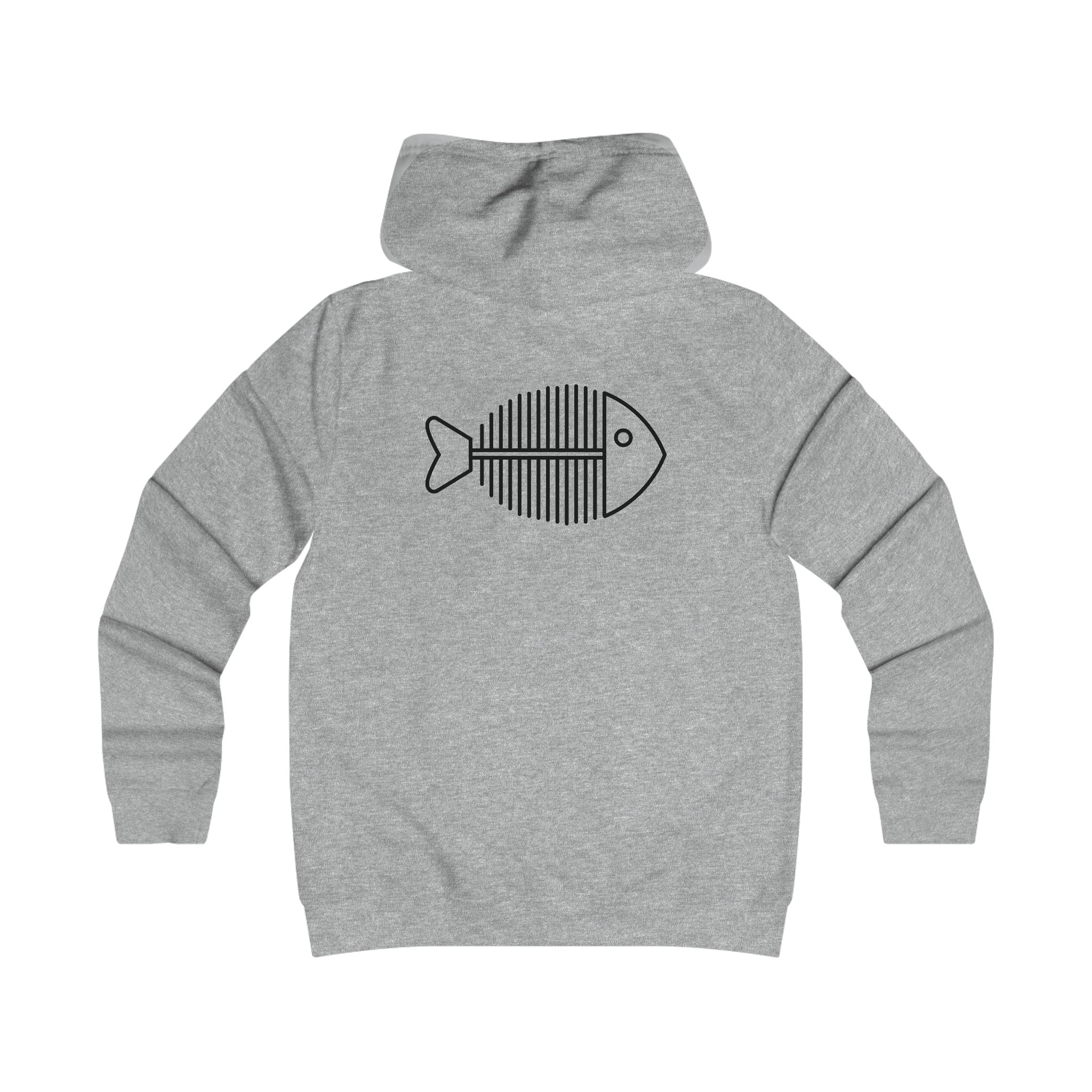 Funny fishing skeleton fish hoodie