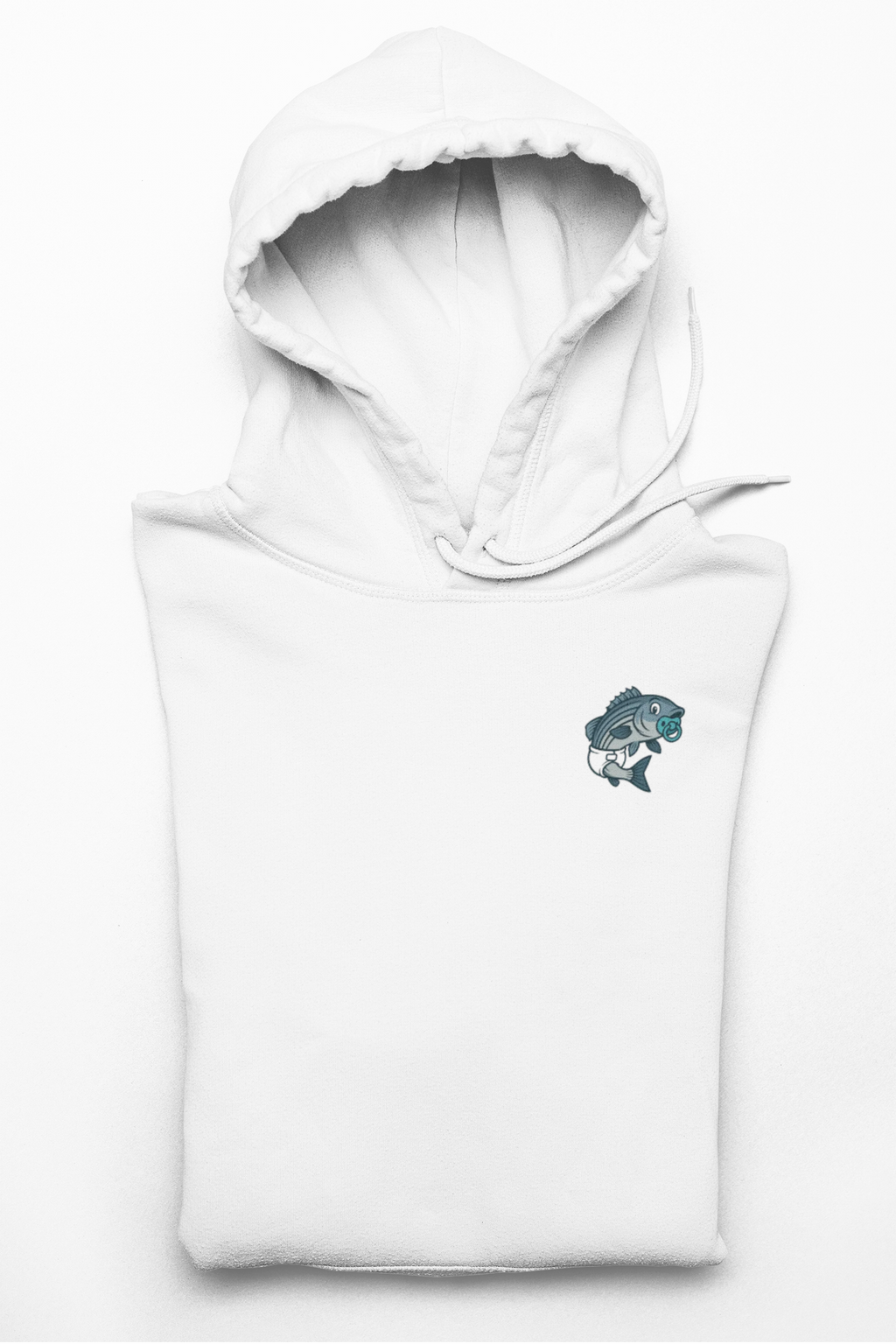 Funny fishing diaper striper slayer hooded long sleeve tee