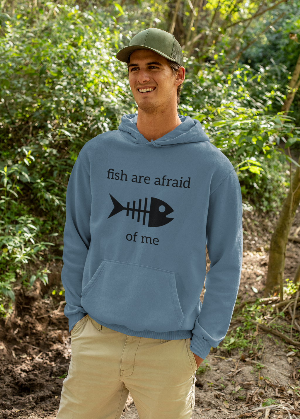 Funny fishing skeleton fish hoodie