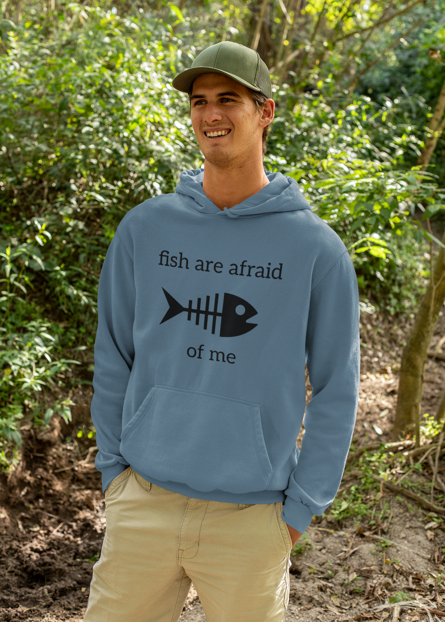 Funny fishing skeleton fish hoodie