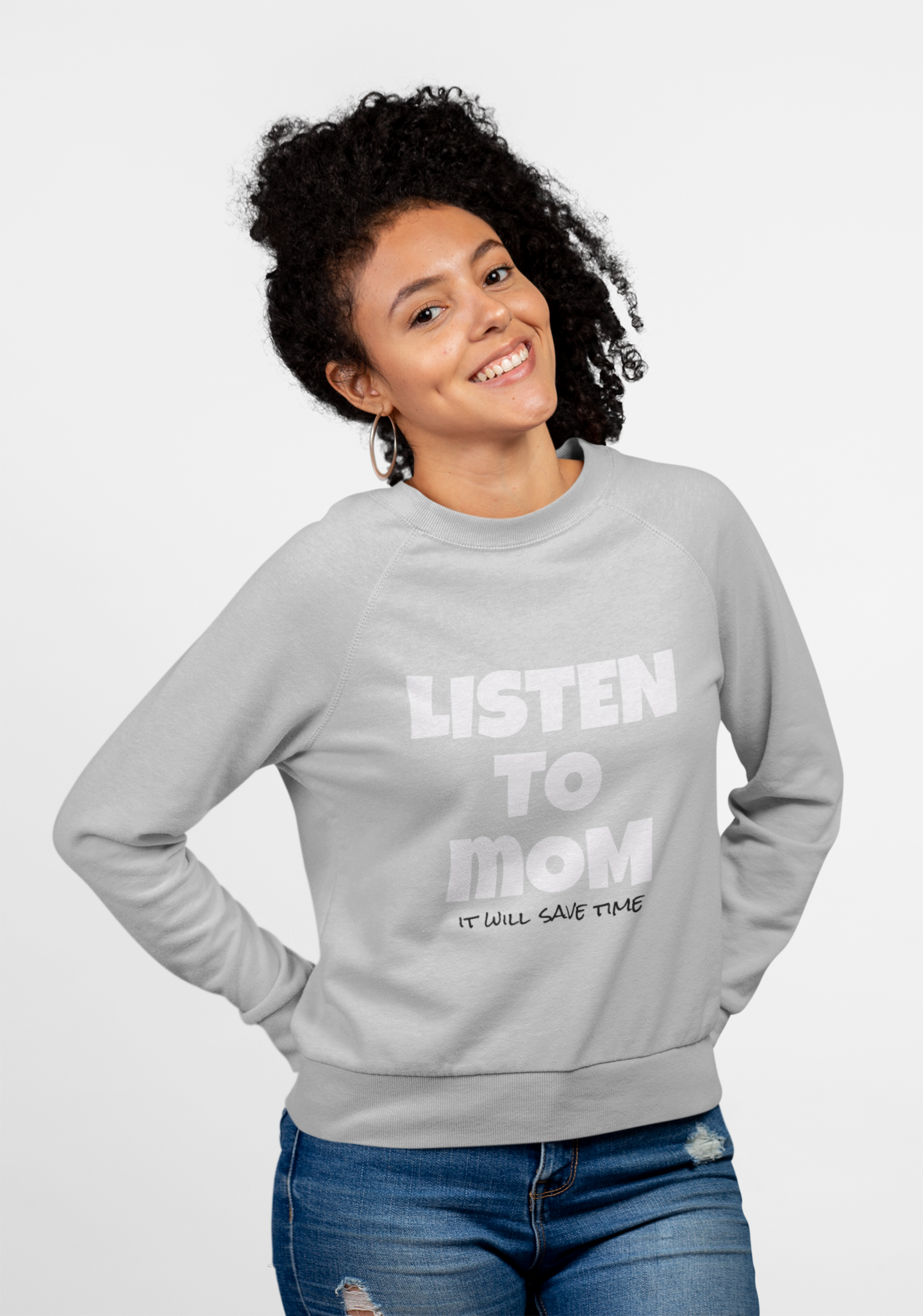 Listen to Mom Cozy Crewneck Sweatshirt