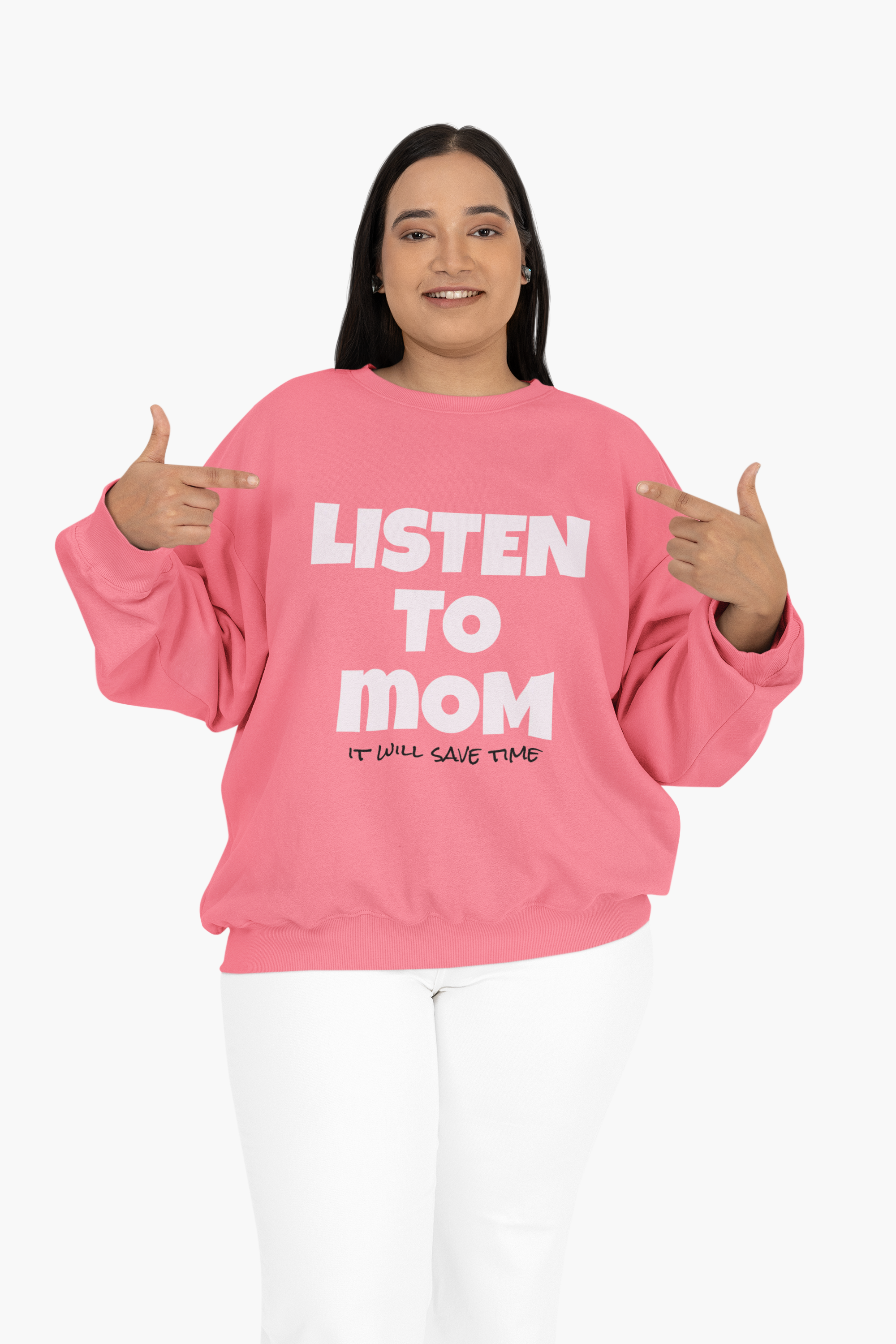 Listen to Mom Cozy Crewneck Sweatshirt
