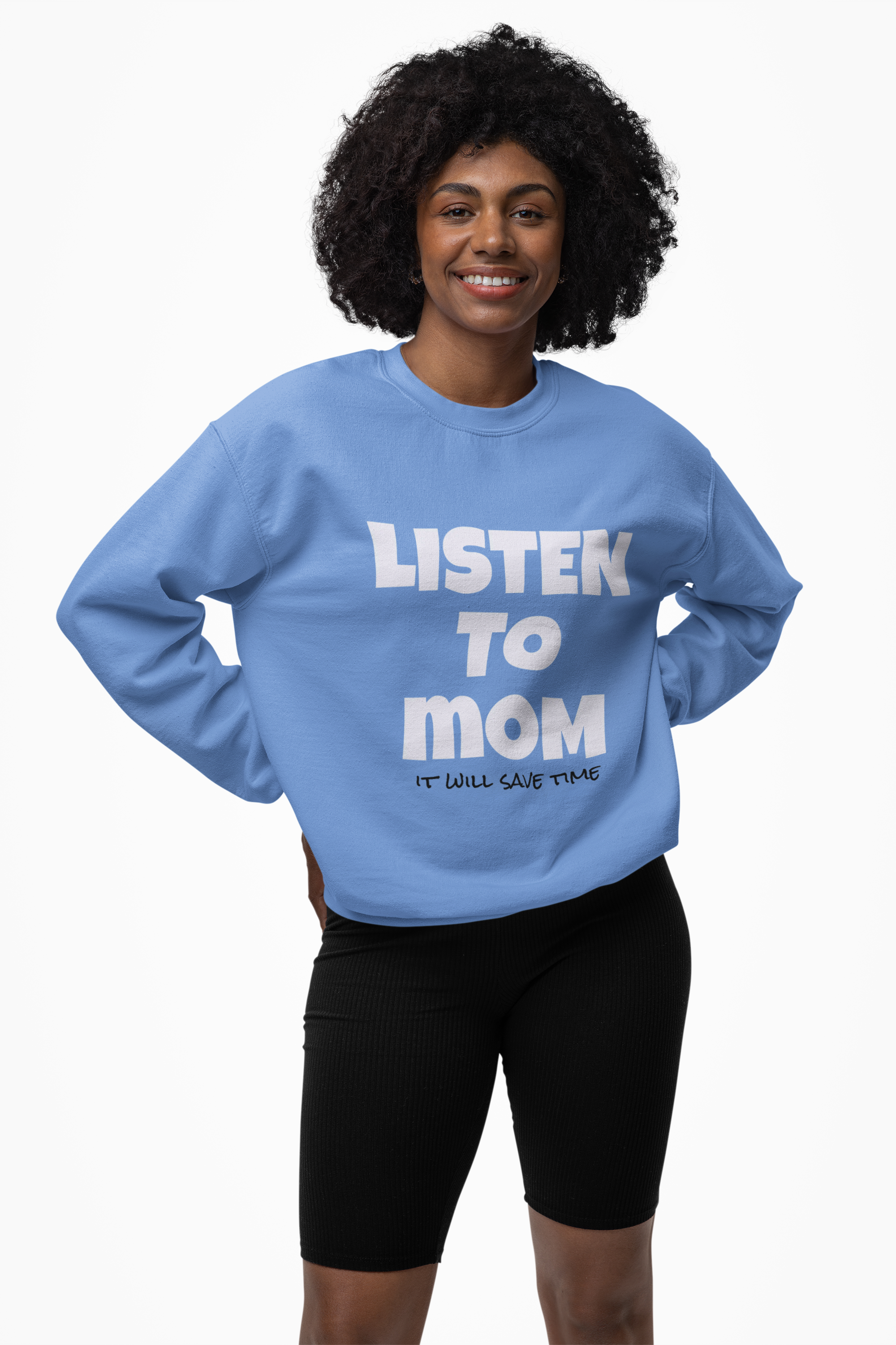 Listen to Mom Cozy Crewneck Sweatshirt