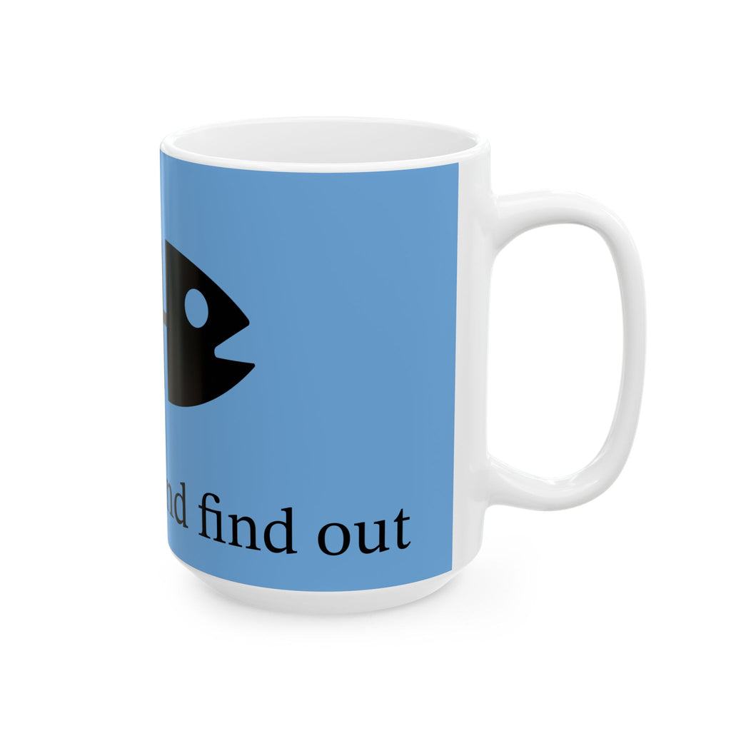 Funny fishing fish are afraid of me skeleton fish mug