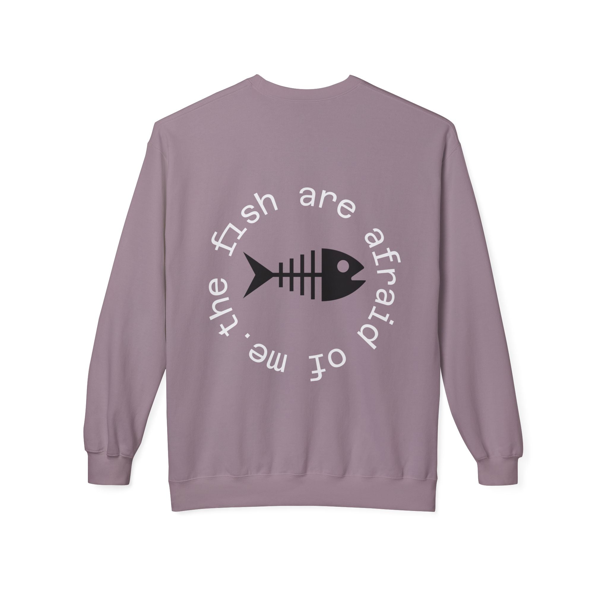 Funny fishing fish are afraid of me skeleton sweatshirt 