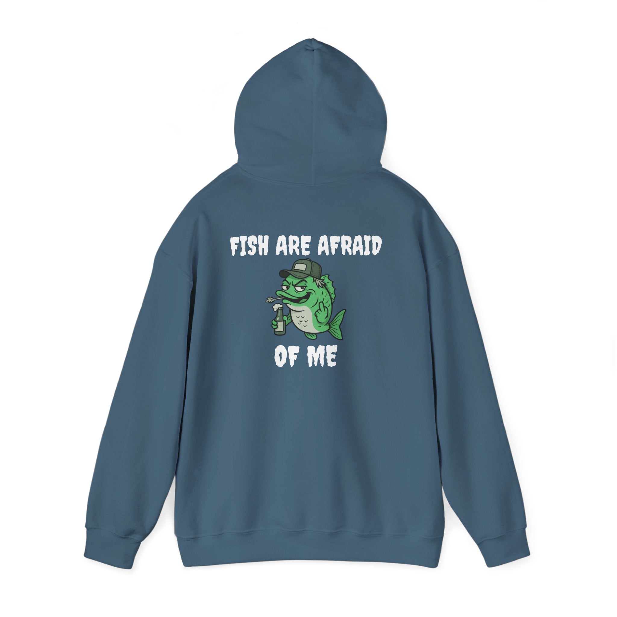 funny fishing hoodie fish are afraid  design
