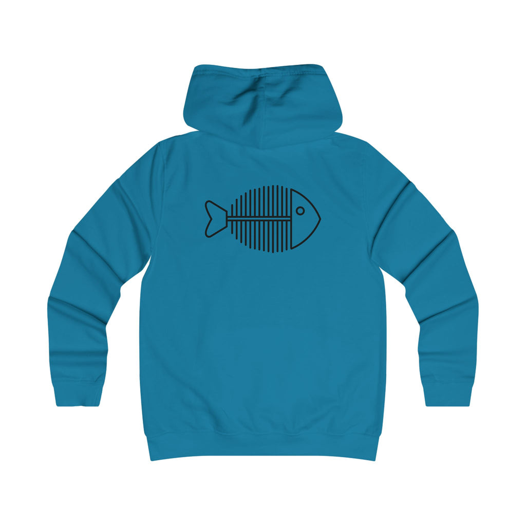 Funny fishing skeleton fish hoodie