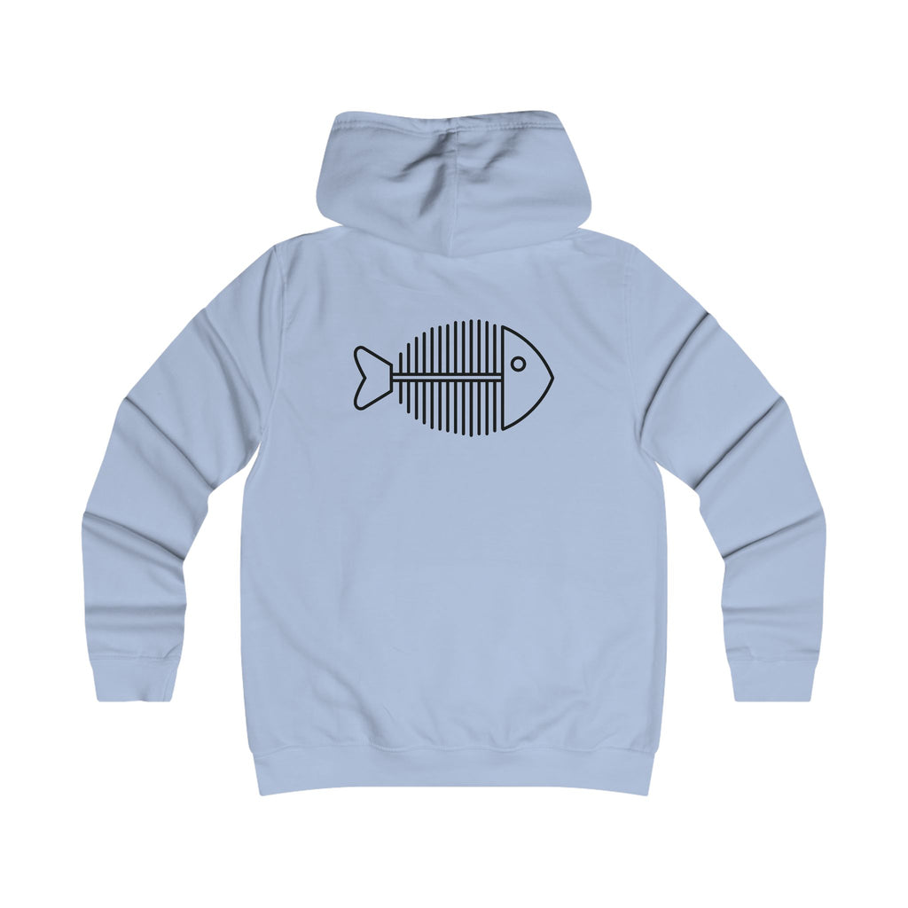 Funny fishing skeleton fish hoodie