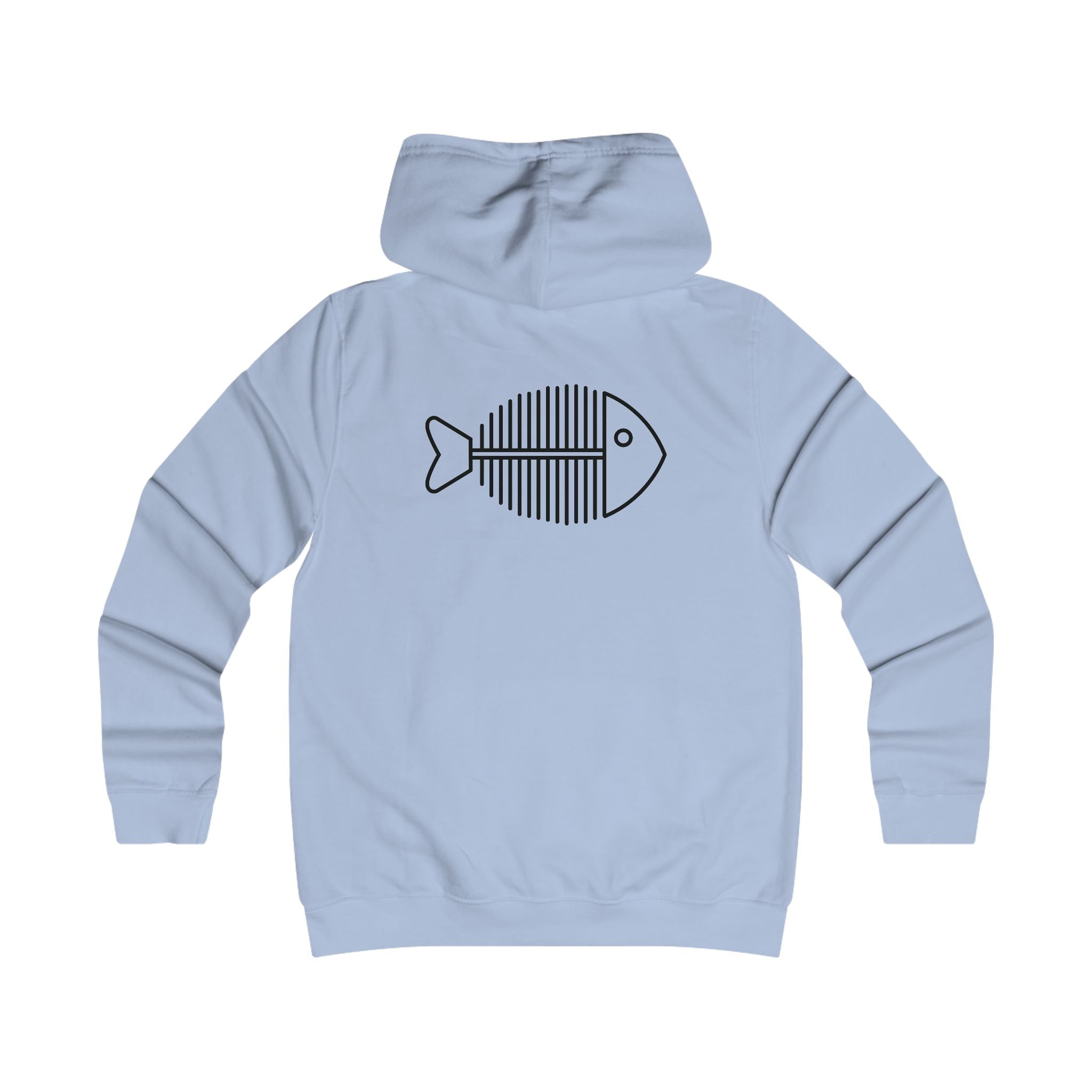 Funny fishing skeleton fish hoodie