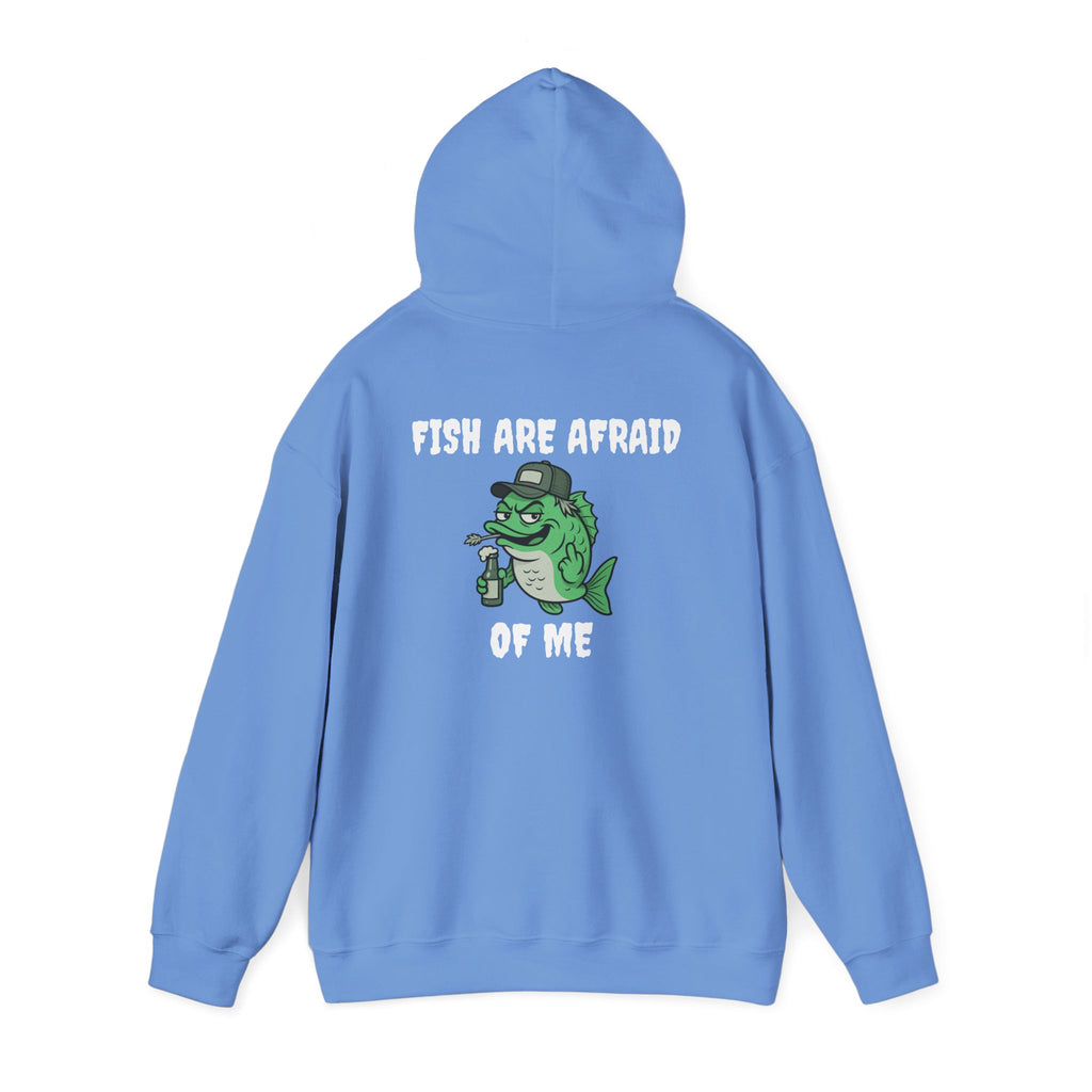 funny fishing hoodie fish are afraid  design