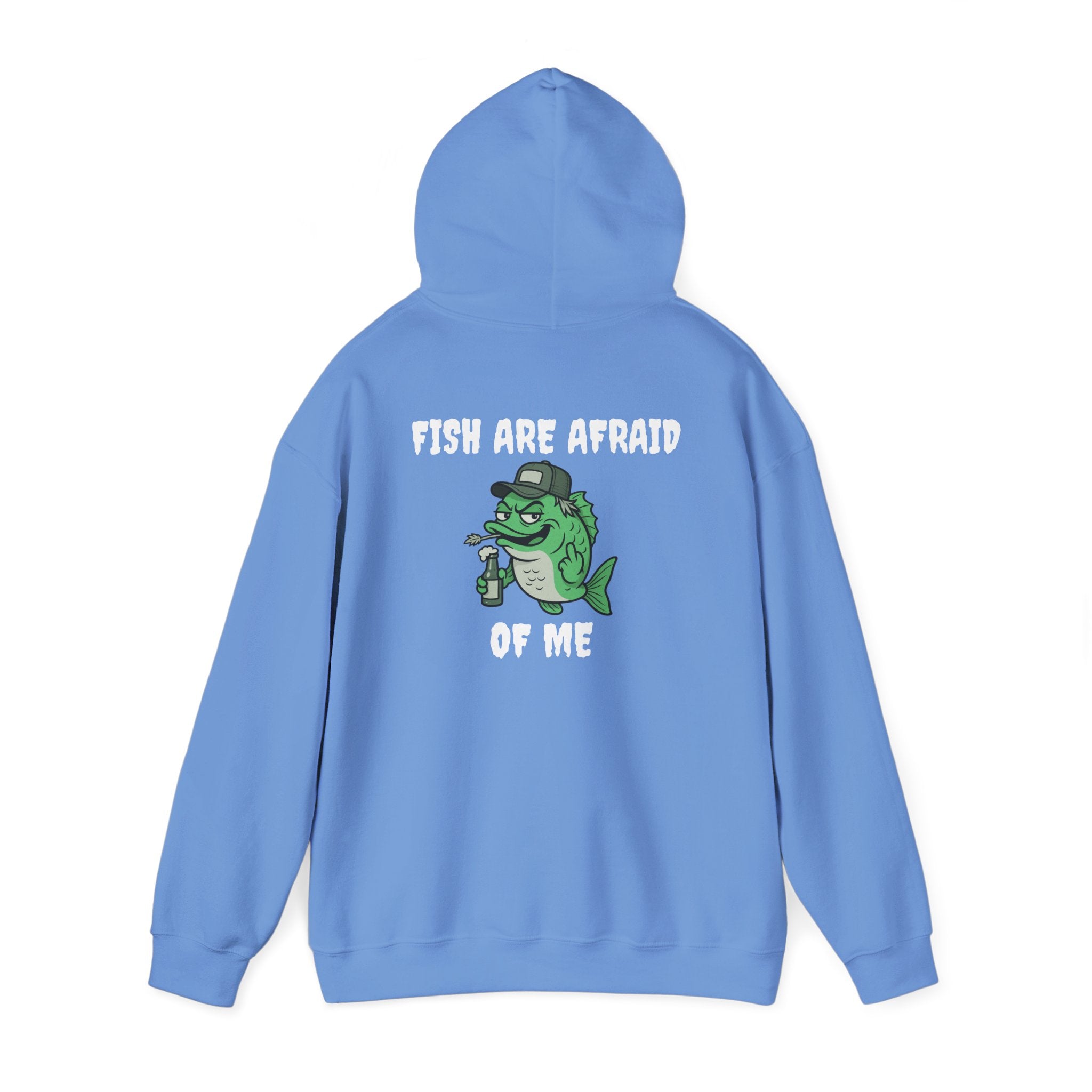 funny fishing hoodie fish are afraid  design