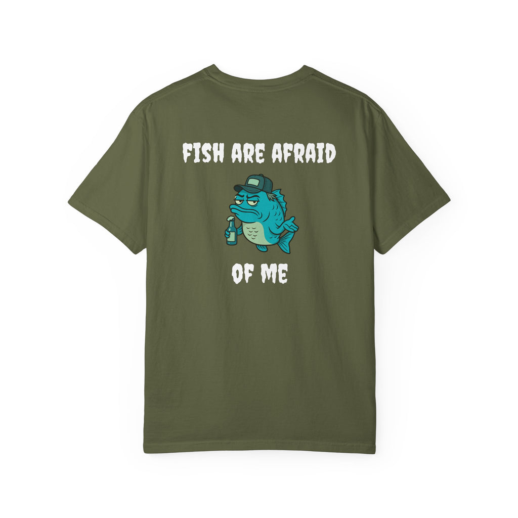 funny fishing shirt fish are afraid striped bass apparel Smart & Funny