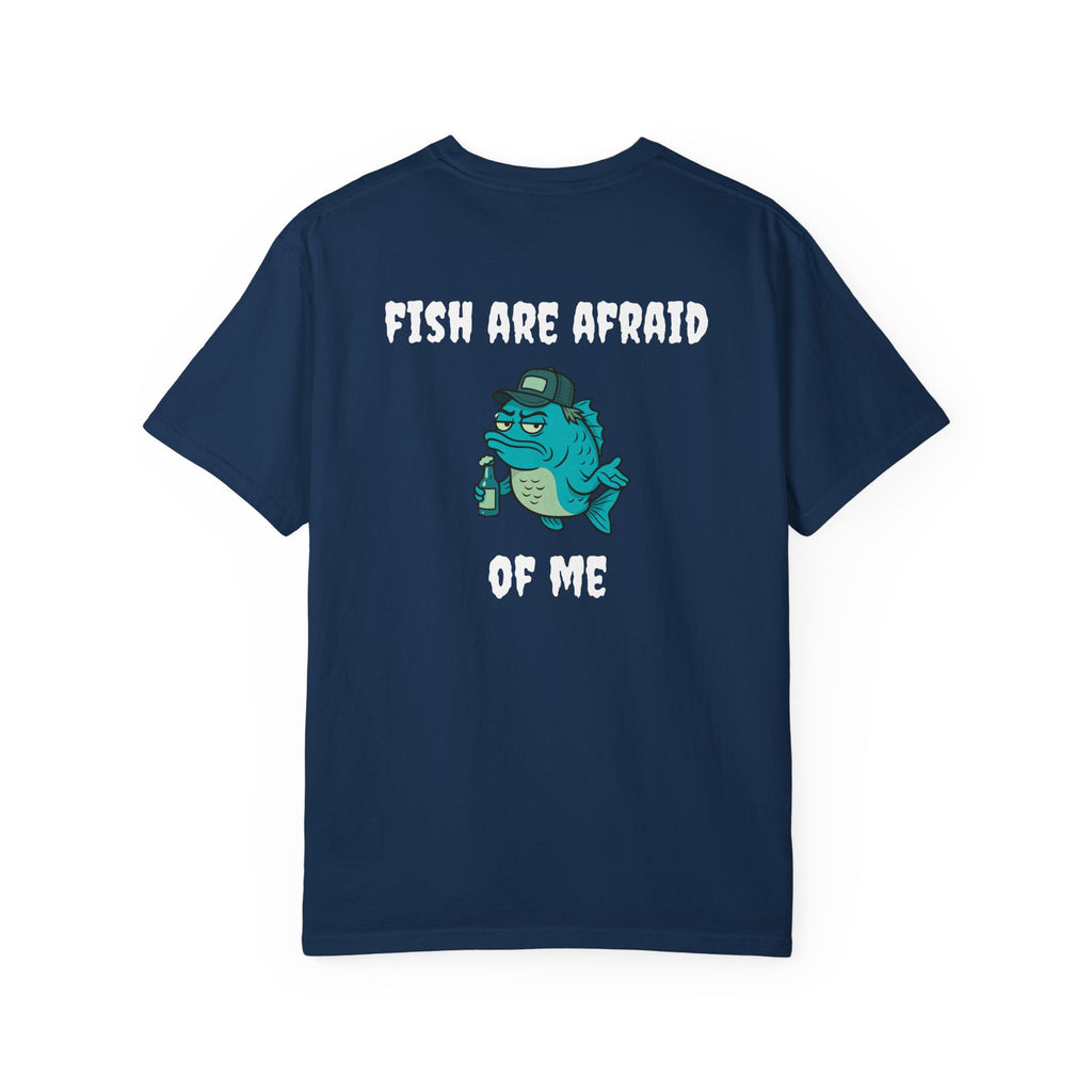 funny fishing shirt fish are afraid striped bass apparel Smart & Funny