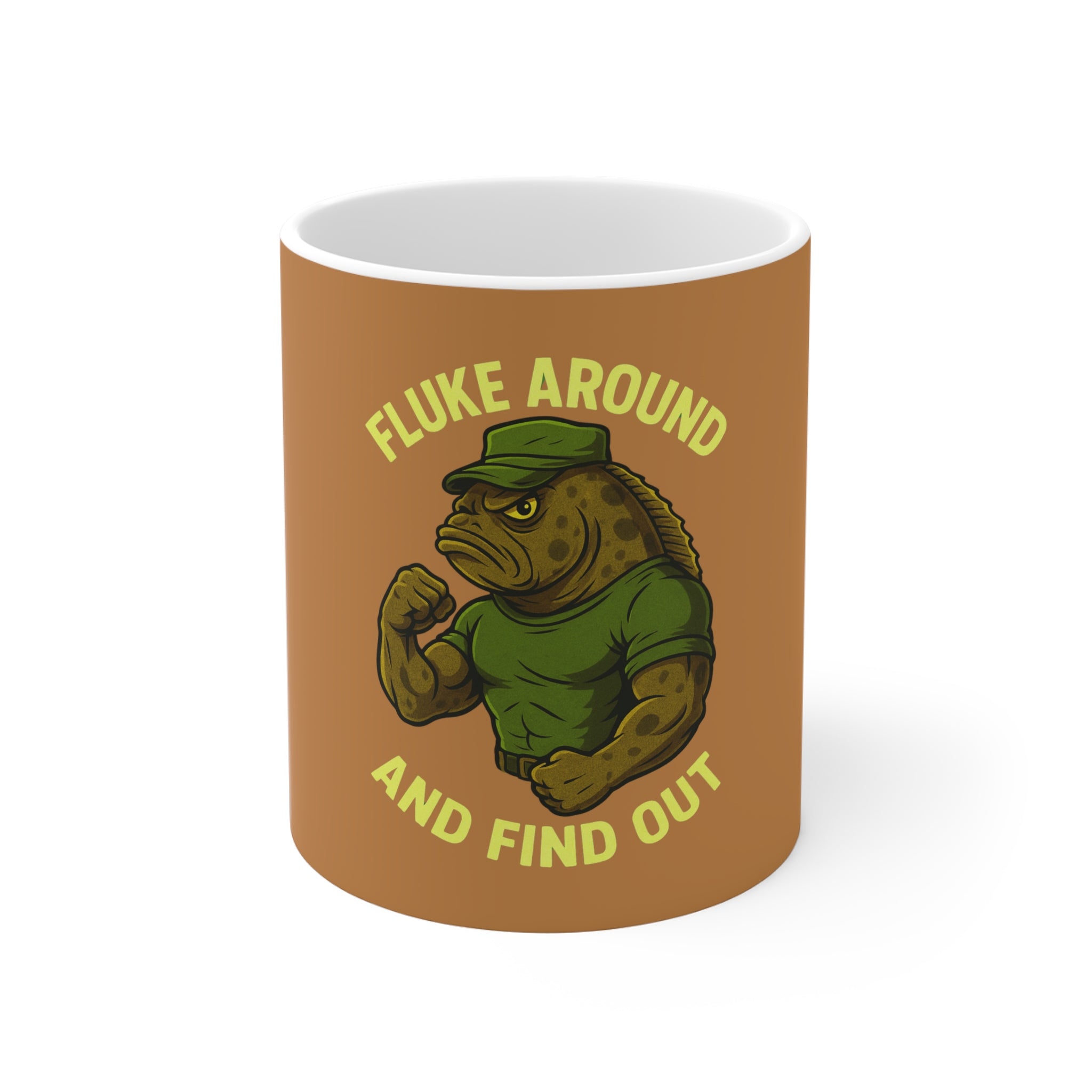 Funny fishing fluke around and find out mug