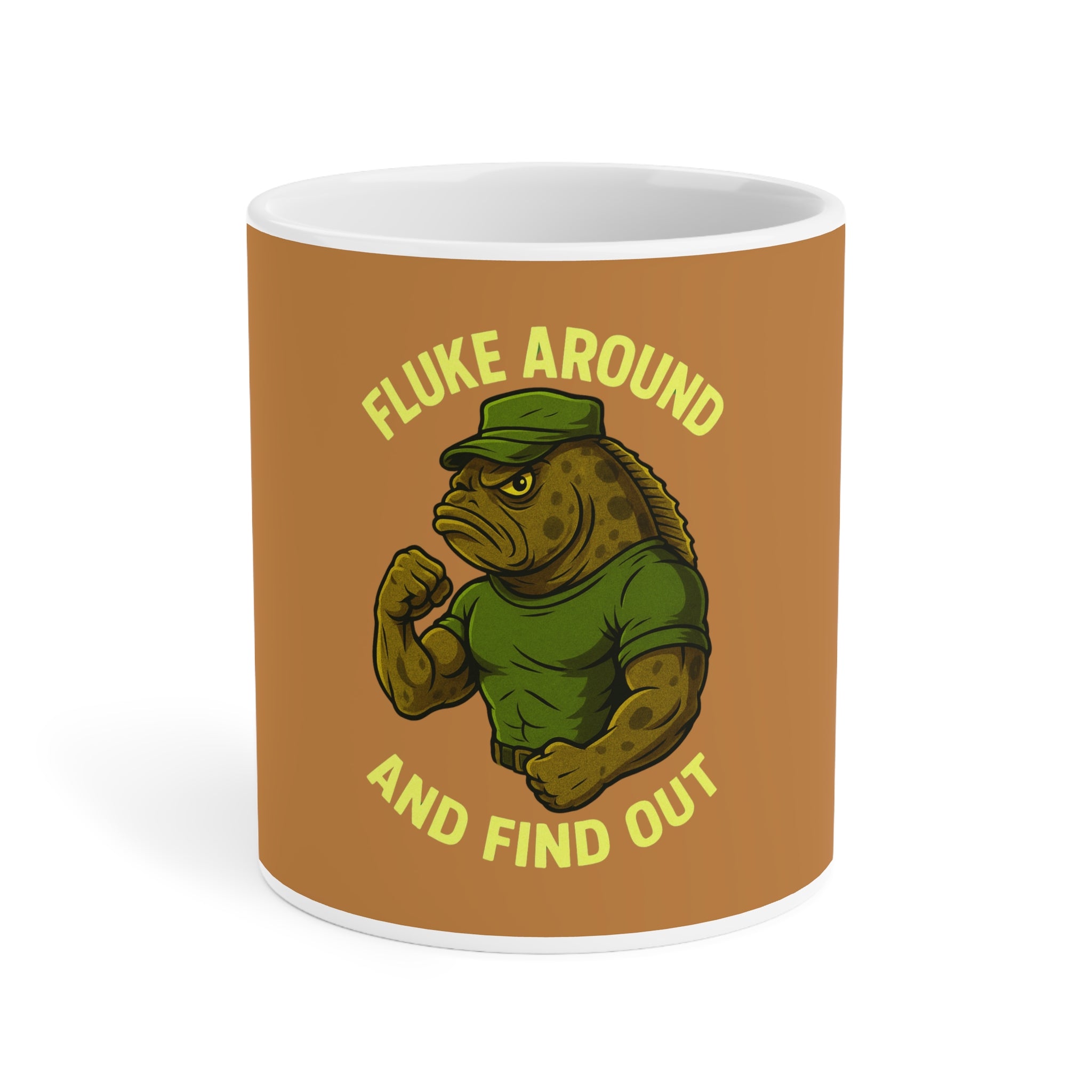 Funny fishing fluke around and find out mug