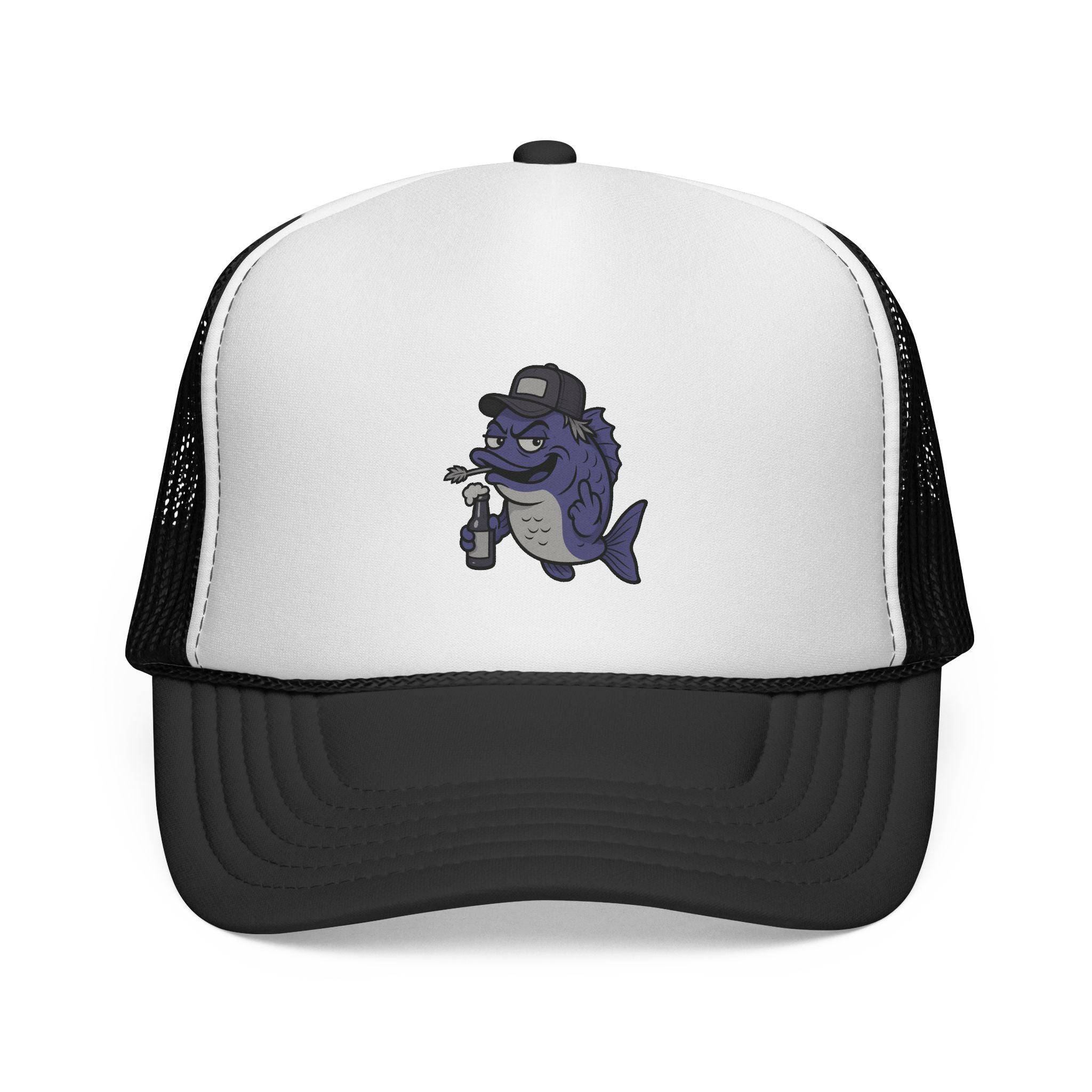 funny fish are afraid of me hat